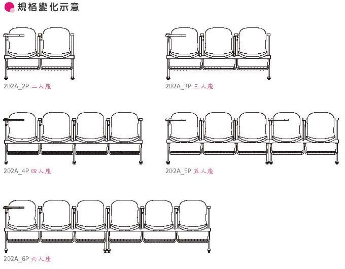 HZ202 視聽教室連結椅