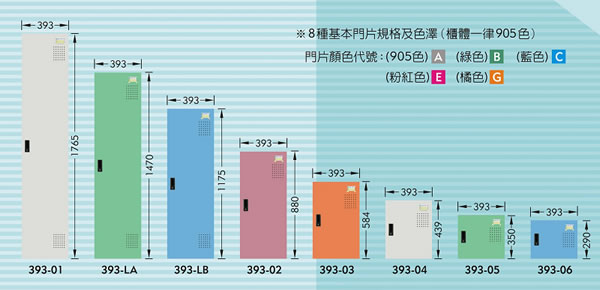 KH-393 新型多用途置物櫃門式樣