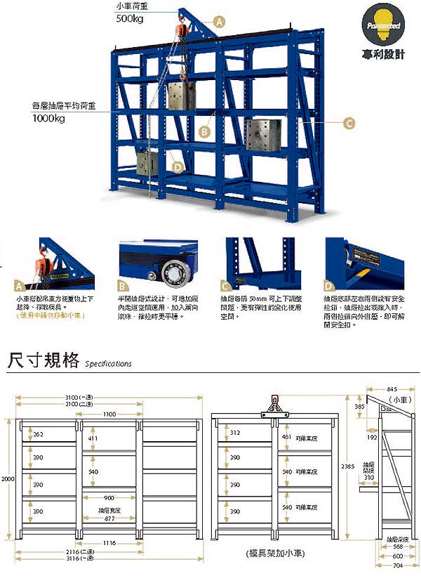 MB-309 三連式模具架