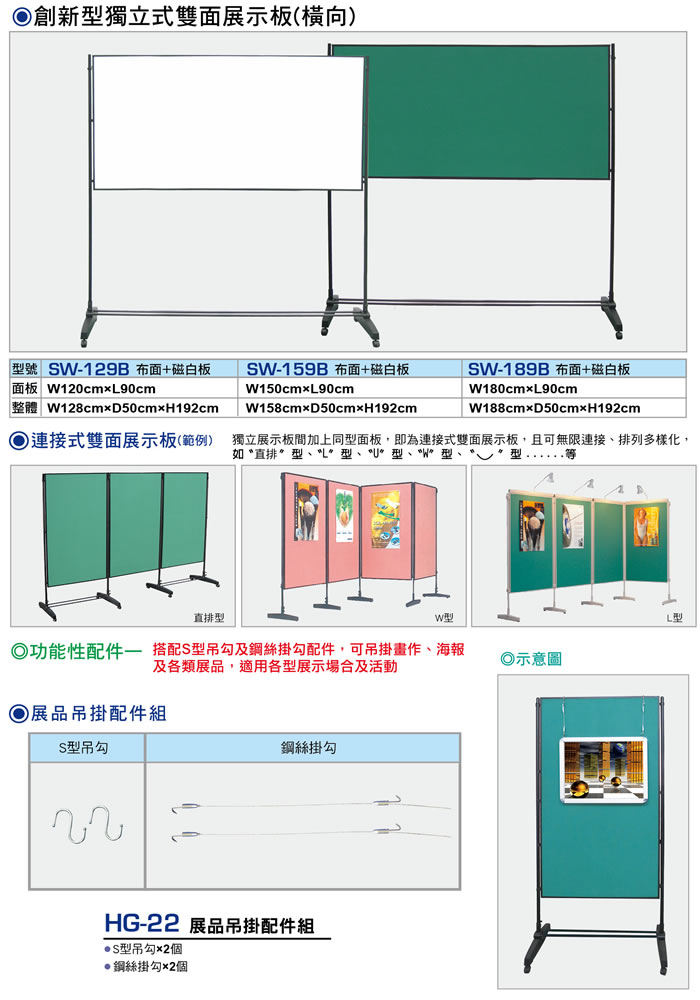 創新型獨立式雙面展示板