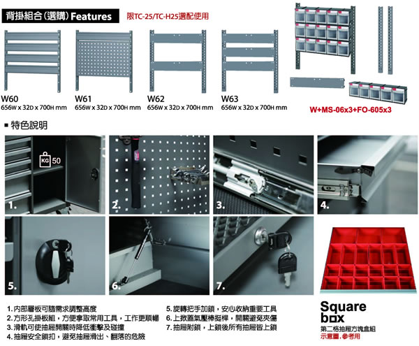 TC4專業活動工具車特色