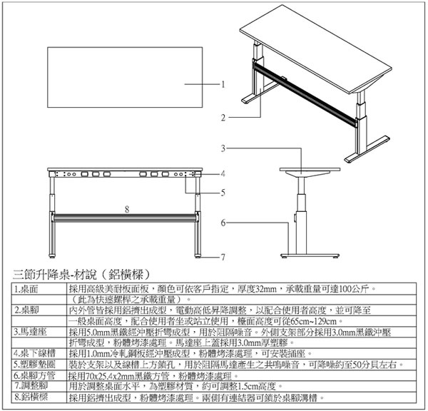 Legend電動升降桌工作站