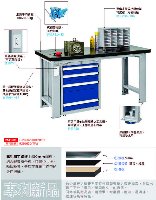 鉗工工作桌