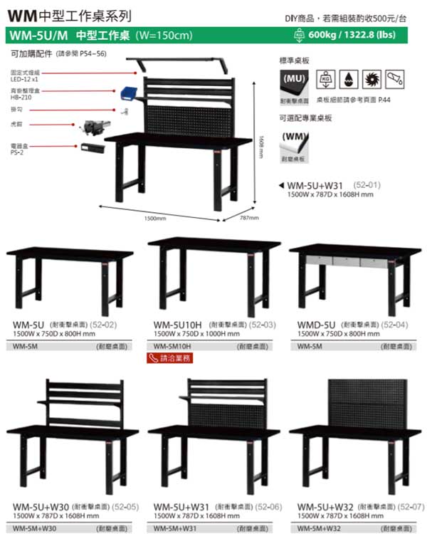 WM-4M 中型工作桌1200mm寬