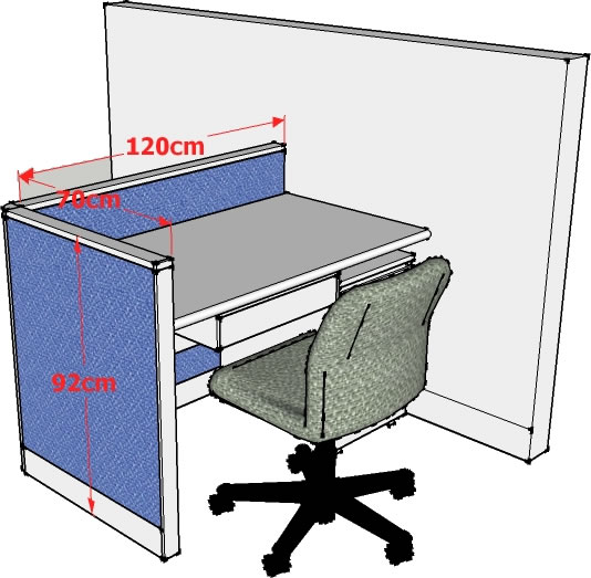 （圖像） 5.5屏風L型120CM