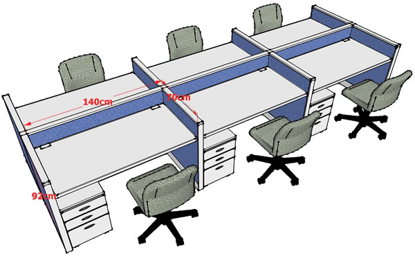 （圖像） 5.5屏風六人組(桌寬140CM)