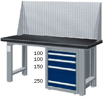 （圖像） WAS-57042A2 WAS-67042A2 上架組鉗工作桌(單櫃+置物台)