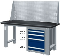 （圖像） WAS-57042A4 WAS-67042A4 上架組鉗工作桌(單櫃+置物台)