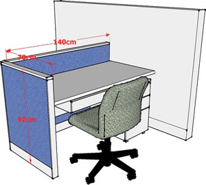 （圖像） 5.5屏風L型140CM