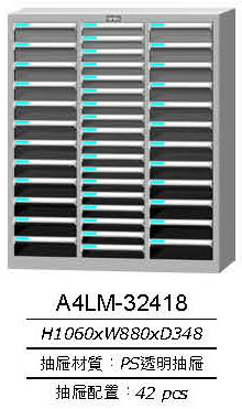 （圖像） A4LM-32418【天鋼Tanko】A4落地型42抽文件櫃