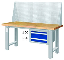 （圖像） WAS-54022N2 WAS-64022N2 上架組重量型吊櫃工作桌(三種桌板及二種桌長選擇)