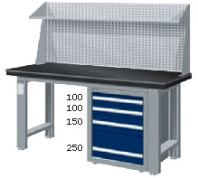 （圖像） WAS-57042A3 WAS-67042A3 上架組鉗工作桌(單櫃+置物台)