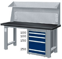 （圖像） WAS-57042A5 WAS-67042A5 上架組鉗工作桌(單櫃+置物台)