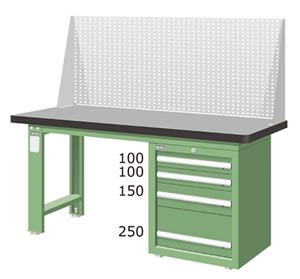 （圖像） WAS-57042TG2 WAS-67042TG2 WAS-57042TH2 WAS-67042TH2 上架組單櫃型天鋼板工作桌