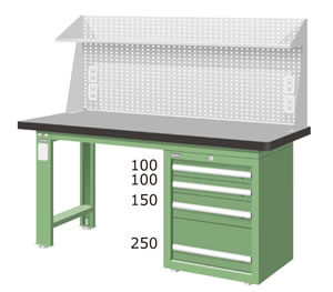 （圖像） WAS-57042TG5 WAS-67042TG5 WAS-57042TH5 WAS-67042TH5 上架組單櫃型天鋼板工作桌
