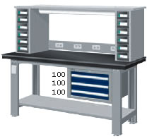 （圖像） WAS-64031A7 上架組鉗工作桌(吊櫃+置物台)